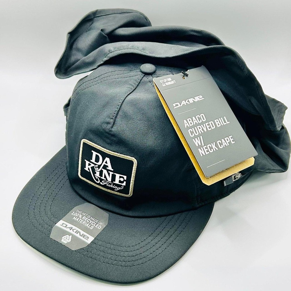 Dakine Abaco Curved Bill Neck Cape Hat Cap FItted S/M Black Outdoors Casual